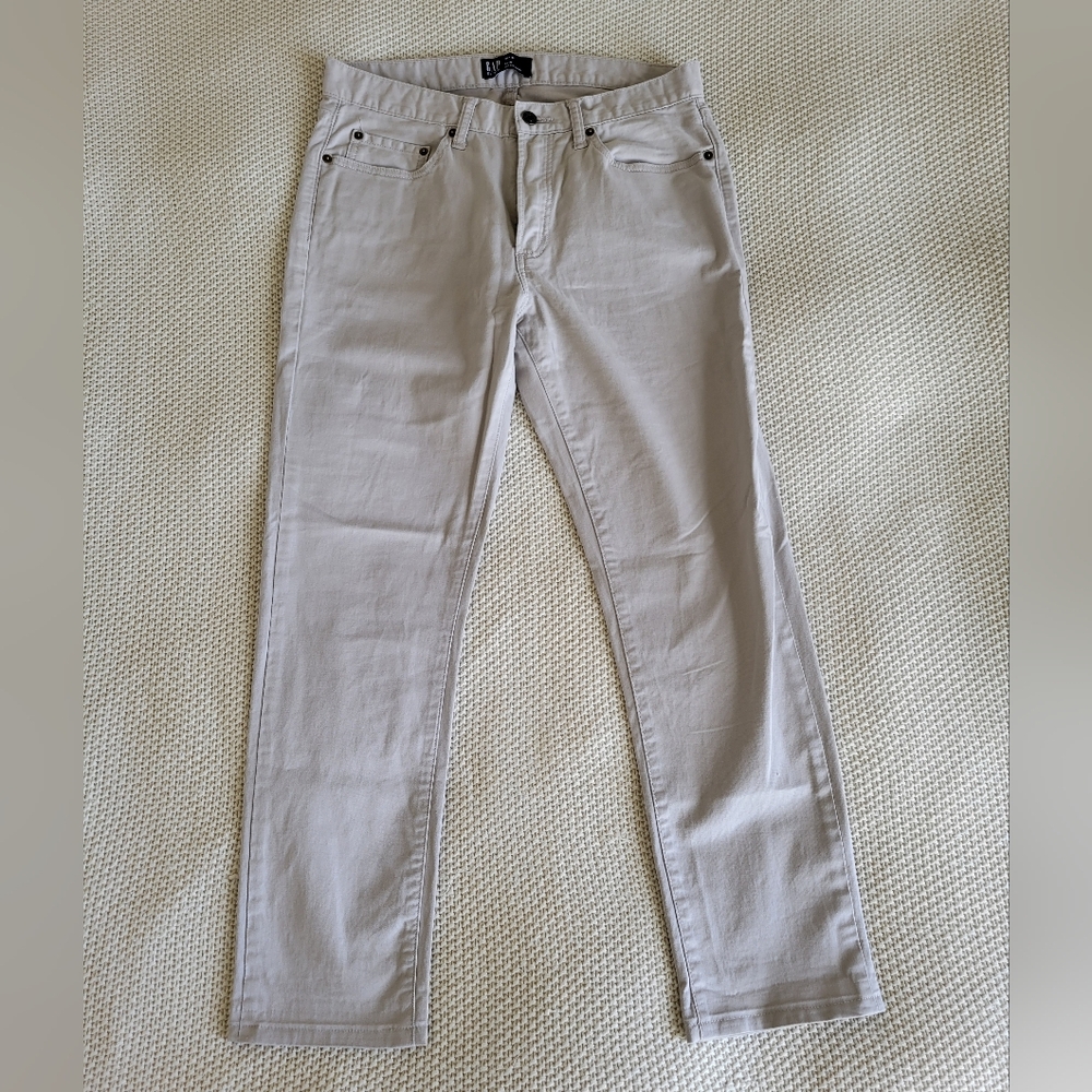 Gap Men's Beige Pants 31 x 30 slim fit length reduced